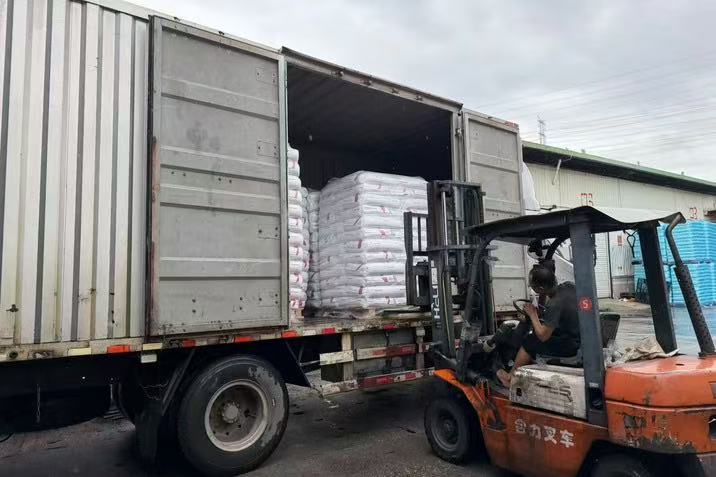 Forklift loading materials for timely delivery