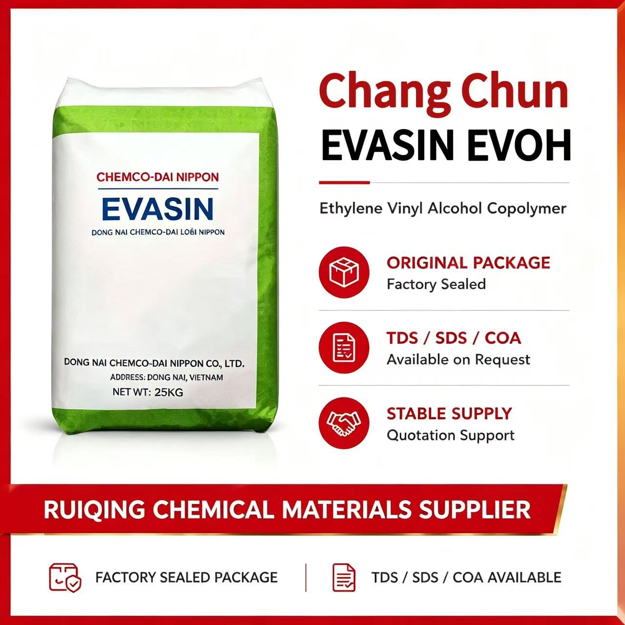 Chang Chun EVASIN EV3251 V/F EVOH Resin for Bottle, Sheet and Film