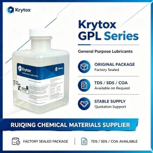 Krytox GPL 107 clear PFPE oil in bottle
